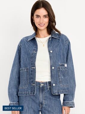Old Navy Cropped Jean Chore Jacket